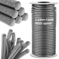 1.25 Inch x 100 ft Foam Backer Rod for Gaps Joints Concrete Crack Filler Caulk Saver Bulk Foam Backing Rod Concrete Filler Rope for Weather Stripping Door Seal(Gray)