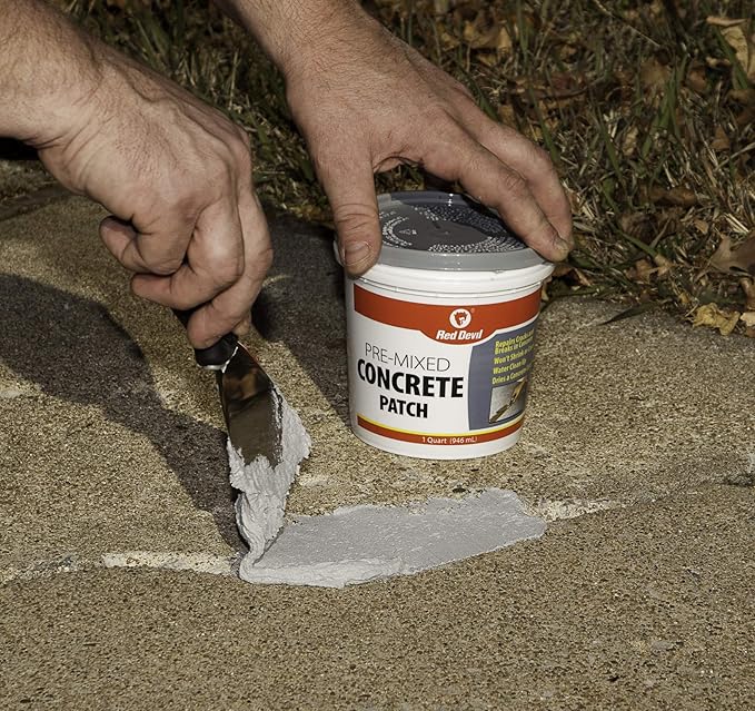 Red Devil 0641 Pre-Mixed Concrete Patch, 1 Gallon, Pack of 2, Gray, Made in USA