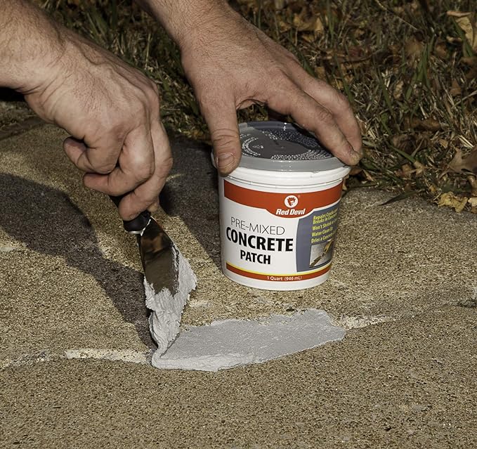 Red Devil 0644 Pre-Mixed Concrete Patch, 1 Quart, Pack of 6, Gray, 6 Pack, Made in USA