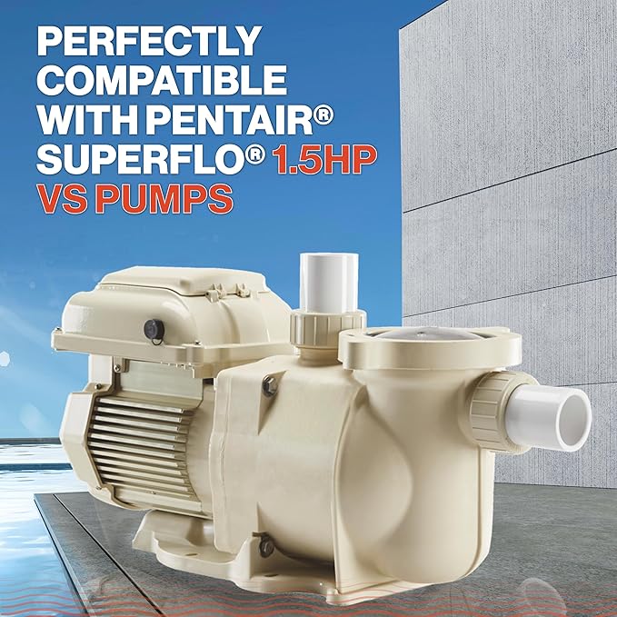 Swimables 340039 1.5 HP SuperFlo Pool Pump - Replacement for Pentair SuperFlo 1.5HP & VS Pumps - Compatible with Pentair SuperFlo VS 1.5HP, Variable Speed Inground Pumps - Quiet, Efficient Design