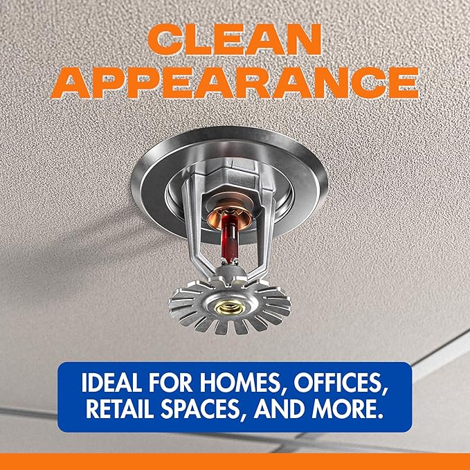 Retrofit Recessed Fire Sprinkler Escutcheon 1/2 in. IPS - Split 3 Piece in Chrome Plated - Depth Adjustment Range up to 3/4 in. for Fire Sprinkler Trim