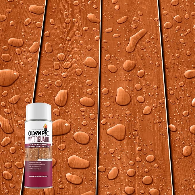 Olympic WaterGuard 11.75 oz. Woodland Cedar Semi-Transparent Exterior Wood Stain Plus Sealer