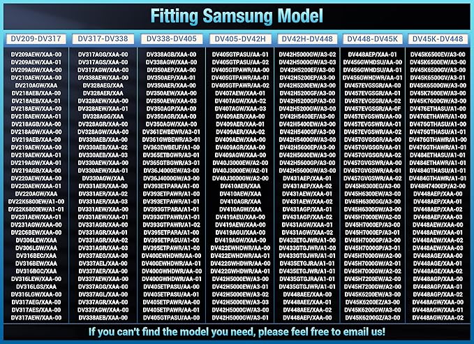 Upgraded Sam-Sung Dryer Repair Kit for DC97-16782A Samsung Dryer Roller Replacement Kit, DC93-00634A Dryer Idler Pulley, 6602-001655 Dryer Belt, Replacement for Samsung Dryer Parts (Figures 6 and 7)