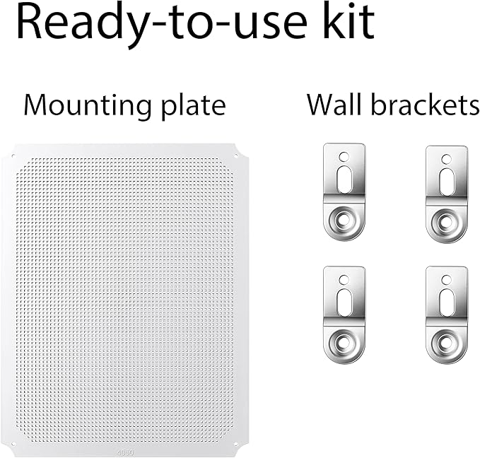 Junction Box, IP67 Waterproof Plastic Enclosure for Electrical Project, Hinged Grey Cover, Includes Mounting Plate and Wall Bracket (Grey Cover with Inner Door, 20"×16.1"×7.9")