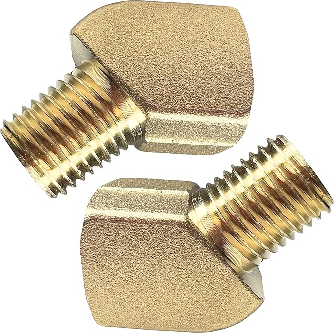 2pcs Brass 1/4" NPT Male x 1/4" NPT Female 45 Degree Street Elbow Fitting by CX WONDERLAND