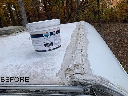 100% Silicone Roof Patch – Prevent and Repair Leaks – Complete Waterproofing – Easy Trowel or Brush Application… (2 Gallon, White)