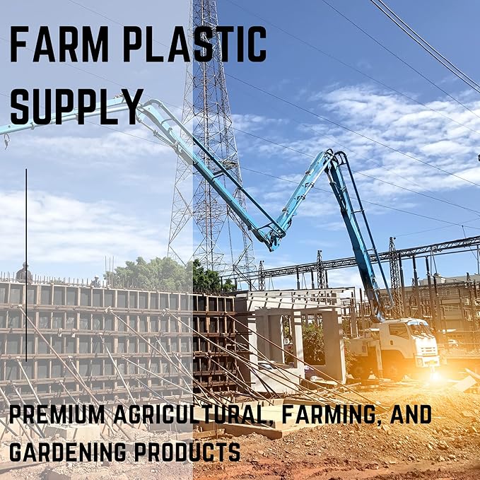 Farm Plastic Supply - Dura Skrim String Reinforced Clear Plastic Sheeting - 6 Mil - (60' x 100') - Reinforced Poly Film Tear Resistant, Weatherproof, Vapor Barrier Polyethylene Roll for Construction