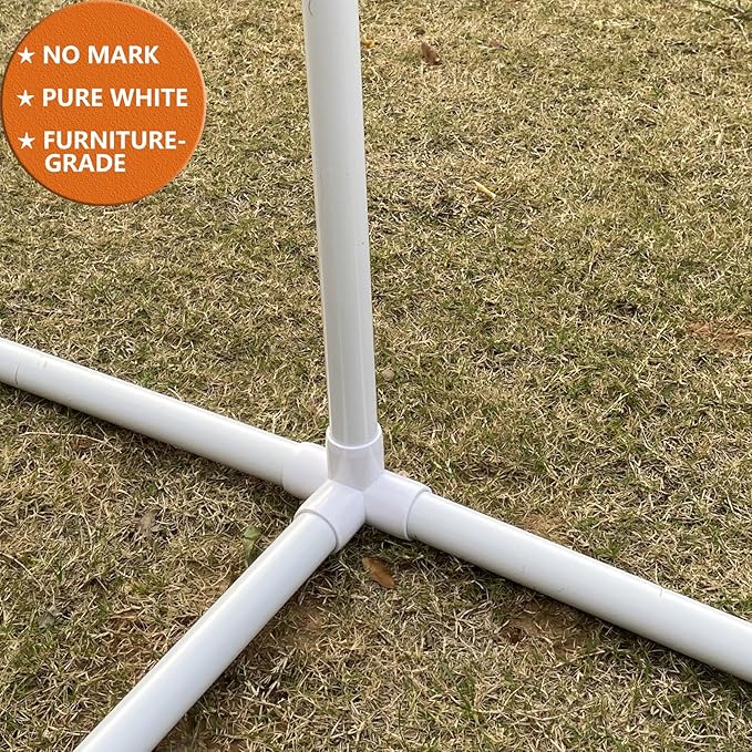 1" PVC Fittings 4 Way (10-Pack) Furniture Grade, Elbow Connector, Heavy Duty for DIY Furniture, Frames, UV Resistant - Compatible with 1" Schedule 40 PVC Pipes‌