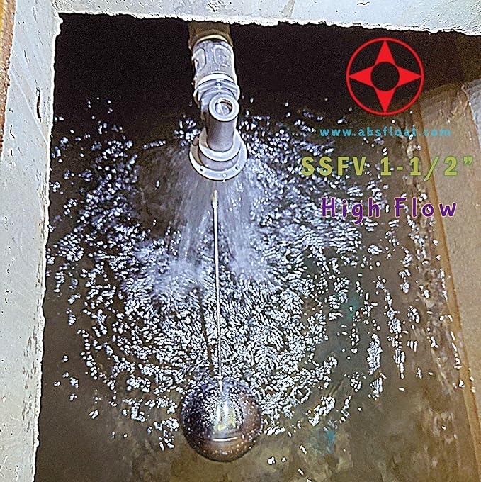 304 Stainless Steel Balanced Float Ball Valve, Tank Mount, 100 Psi (1-1/2")