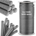 1 Inch x 100 ft Foam Backer Rod for Gaps Joints Concrete Crack Filler Caulk Saver Bulk Foam Backing Rod Concrete Filler Rope for Weather Stripping Door Seal(Gray)