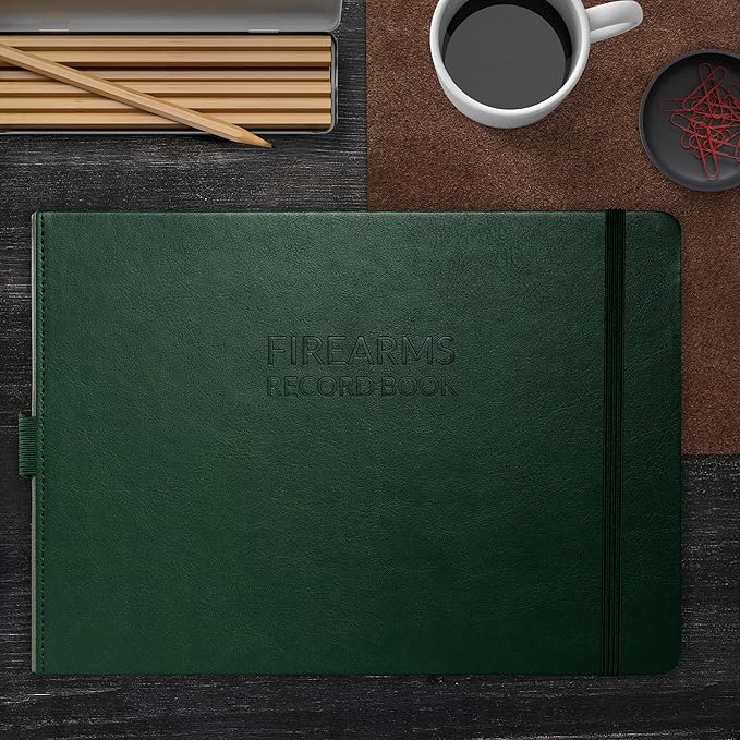 Skyline Firearms Acquisition & Disposition Record Book – Hardcover Gun Log Book for Firearm Dealers & Personal Use – Log Book for Receipt & Disposition Records, 10x7″(Forest Green)
