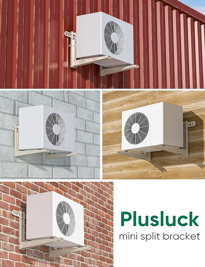 Mini Split Wall Mounting Bracket for 7000-12000 BTU Mini Split Air Conditioner with Leveler Universal Ductless AC and Heat Pump Systems Outdoor