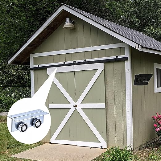 4 Wheel Heavy Duty Trolley Assembly Roller for Barn Doors or Shed Sliding Doors, Compatible with 1-5/8" Wide or All 1-5/8" or Taller Strut Channel(2 Packs)