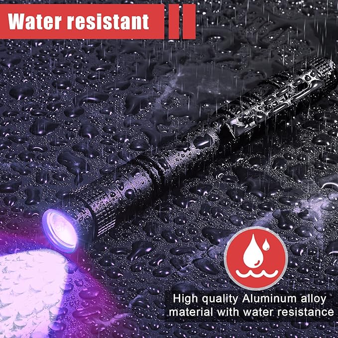 Honoson 8 Pieces UV Black Light Flashlight Small Blacklight Flashlights Pen Lights for Leak, Pet Urine, Hotel Inspection, Dry Stain and Dye Detector, 5.2 Inches Long