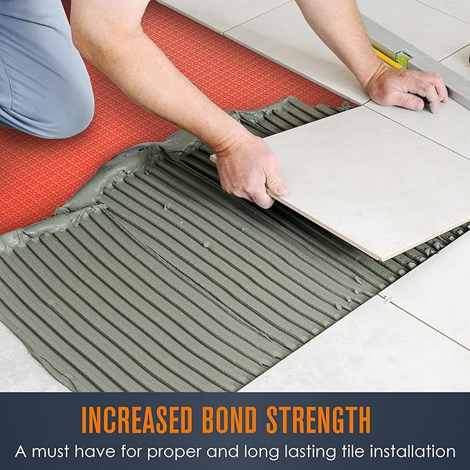 Houseables Uncoupling Membrane, Tile Underlayment, Tile Membrane, Flooring Underlayment, for Floor, Decoupling, Anti Fracture, Waterproof, Anti Crack, Vapor, 1/8" Thick, 3.3 ft x 16.4 ft / 54.5 Sq Ft