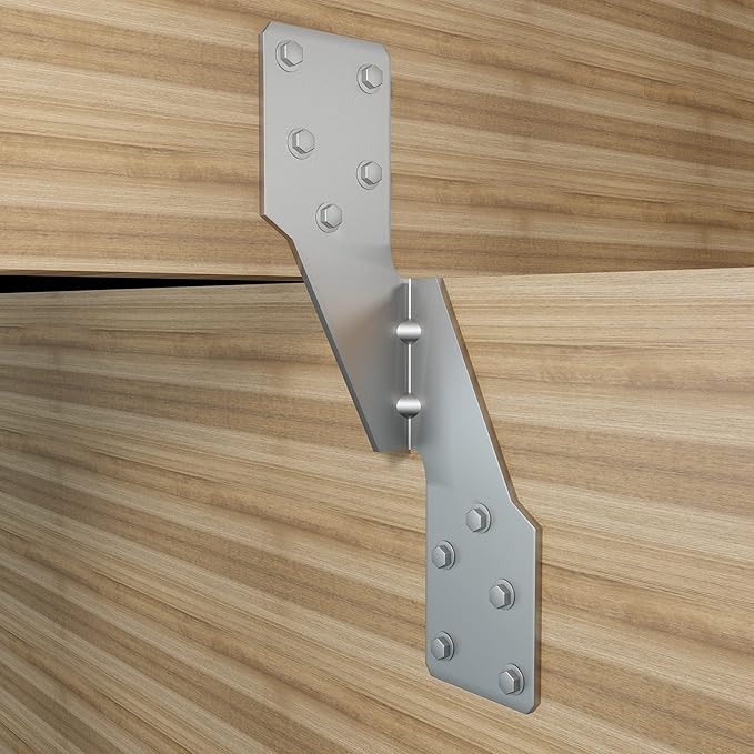 Hurricane Straps Tie Brackets Joist Hanger 20 Gauge Galvanizing Face Mount Joist Hangers for Wood Hurricane Ties Widely Applicable Rafter Ties (50pcs Left Rafter Ties)