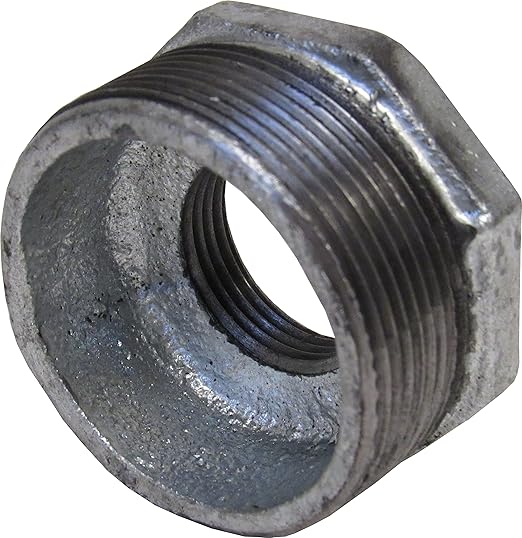 1-1/4 Inch X 3/4 Inch Galvanized Malleable Iron Reducing Bushing