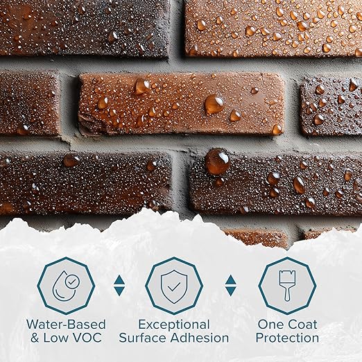 Polar Waterproofing Sealant - 17 Fl Oz - Clear Invisible Finish - Outdoor Waterproof Coating for Interior & Exterior Wood, Brick, Stone Surfaces, Concrete Tile & Grout - One Coat Waterproof Protection